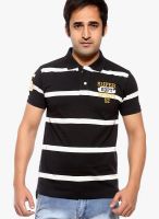 Sports 52 Wear Black Striped Polo T-Shirts