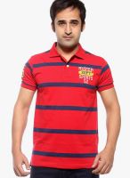 Sports 52 Wear Red Striped Polo T-Shirts