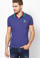 Spykar Blue Polo T Shirt