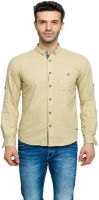 Status Quo Men's Solid Casual Beige Shirt