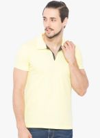 Status Quo Yellow Solid Polo T-Shirt