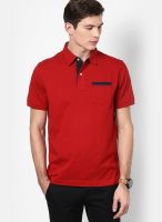 Tommy Hilfiger Red Full Sleeve Polo T Shirt