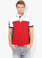 Tommy Hilfiger White Solid Polo T-Shirt