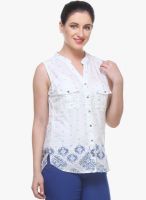 Varanga White Printed Shirt