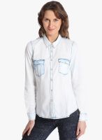 Vero Moda Blue Solid Shirt