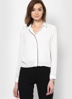 Vero Moda White Solid Shirt