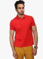 WYM Red Solid Polo T-Shirt