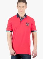 Wilkins & Tuscany Red Solid Polo T-Shirts