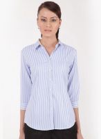 Yepme 3/4Th Sleeve Stripes Blue Shirts