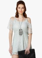 Yepme Grey Colored Embroidered Shift Dress