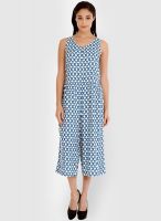 109F Blue Printed Jumpsuit