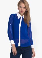 Belle Fille Blue Solid Shirt