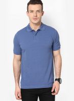 Cherymoya Blue Solid Polo T-Shirts