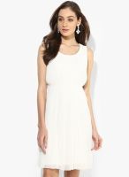 Code by Lifestyle Off White Colored Solid Shift Dress