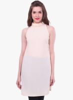 Colors Couture Peach Solid Shift Dress