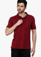 Cotton County Premium Maroon Solid Polo T-Shirts