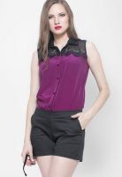 Faballey Solid Purple Shirt