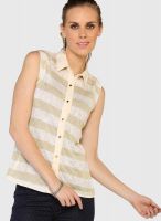 Globus Beige Embellished Shirt