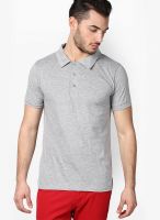 Inkovy Grey Solid Polo T-Shirts