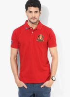 Izod Red Solid Polo T-Shirts