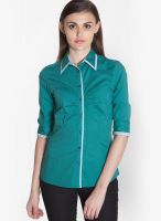 Kaaryah Green Solid Shirt