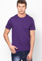 Kappa Purple Regular Fit Crew Neck T Shirt