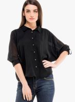 Kazo Black Solid Shirt