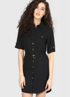 Miss Selfridge Black Shirt Dress
