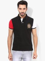 Monteil & Munero Black Solid Polo T-Shirts