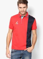 Nautica Red Solid Polo T-Shirts