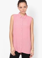 River Island Light Pink Sleeveless Shirt