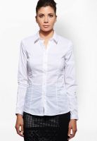 Sisley White Solid Shirt