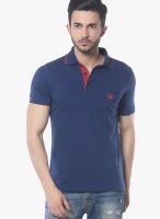 Skookie Navy Blue Solid Polo T-Shirts