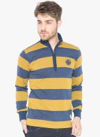 Status Quo Yellow Striped Polo T-Shirt