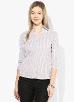 Style Quotient Purple Striped Shirt