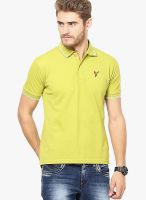 The Vanca Lemon Solid Polo T-Shirts