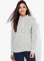 Tom Tailor Off White Checked Shirt