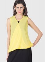 Trend Arrest Yellow Colored Solid Shift Dress