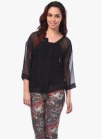 Vero Moda 3/4th Sleeve Black Top