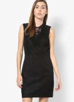 Vero Moda Black Colored Solid Skater Dress Vero Moda Black Colored Solid Skater Dress