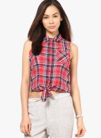 Vero Moda Red Checked Shirt