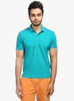 WYM Blue Solid Polo T-Shirt