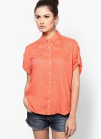 Zink London Peach Raglan Sleeve Modal Shirt