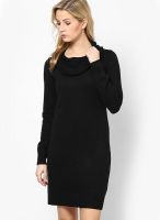 s.Oliver Black Colored Solid Shift Dress