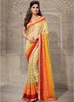 Aesha Beige Printed Saree