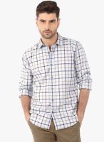 Basics Multicoloured Checked Slim Fit Casual Shirt