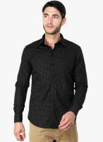 Blackbuk India Black Printed Slim Fit Casual Shirt