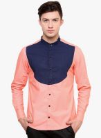 Blackbuk India Pink Solid Slim Fit Casual Shirt