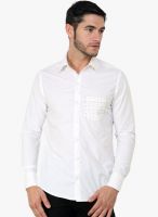 Blackbuk India White Solid Slim Fit Casual Shirt Blackbuk India White Solid Slim Fit Casual Shirt