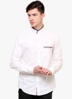 Blackbuk India White Solid Slim Fit Casual Shirt Blackbuk India White Solid Slim Fit Casual Shirt